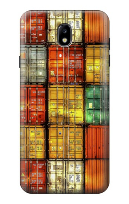 S3861 Colorful Container Block Case For Samsung Galaxy J7 (2018), J7 Aero, J7 Top, J7 Aura, J7 Crown, J7 Refine, J7 Eon, J7 V 2nd Gen, J7 Star