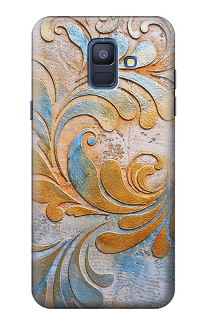 S3875 Canvas Vintage Rugs Case For Samsung Galaxy A6 (2018)