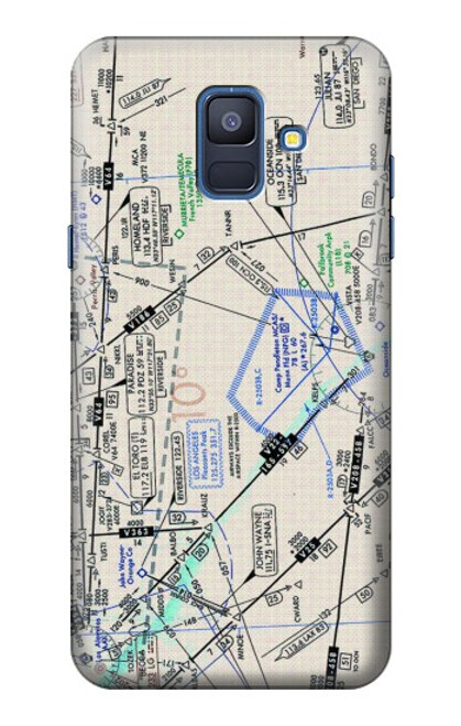 S3882 Flying Enroute Chart Case For Samsung Galaxy A6 (2018)
