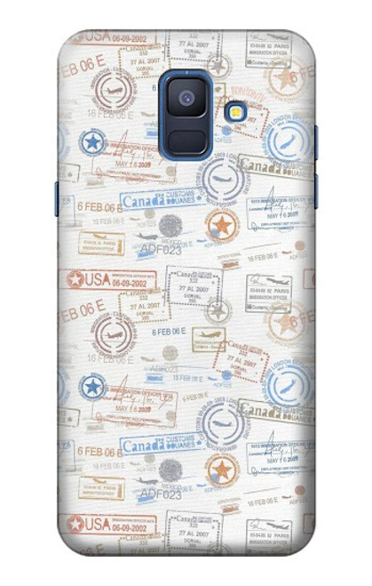 S3903 Travel Stamps Case For Samsung Galaxy A6 (2018)