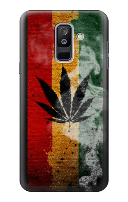 S3890 Reggae Rasta Flag Smoke Case For Samsung Galaxy A6+ (2018), J8 Plus 2018, A6 Plus 2018
