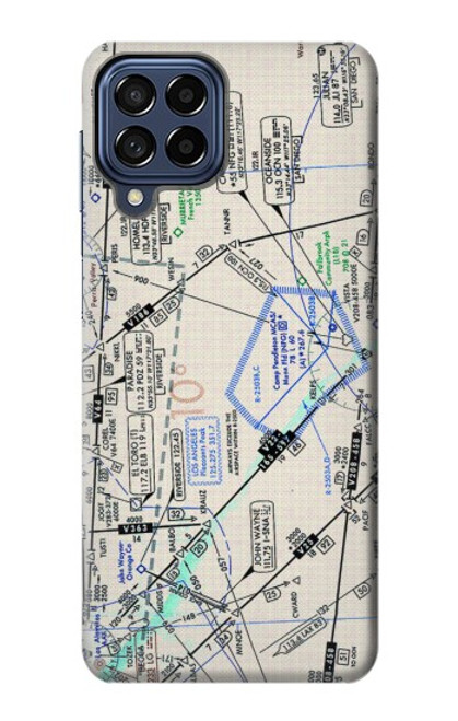 S3882 Flying Enroute Chart Case For Samsung Galaxy M53