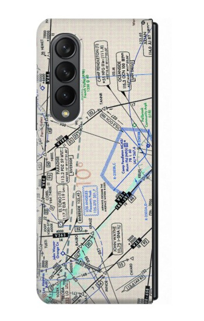 S3882 Flying Enroute Chart Case For Samsung Galaxy Z Fold 3 5G