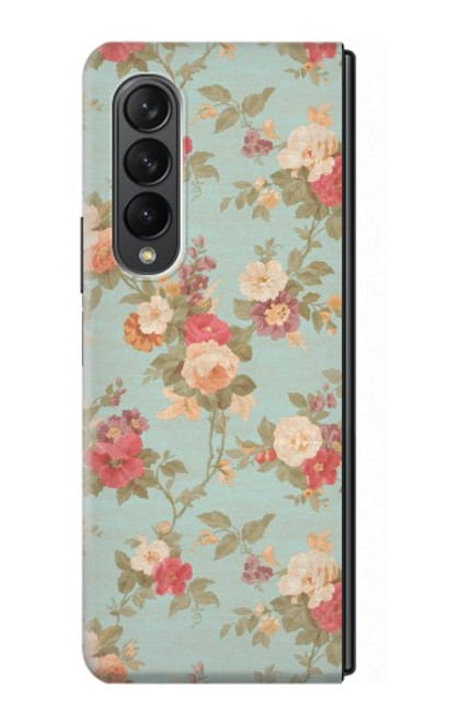 S3910 Vintage Rose Case For Samsung Galaxy Z Fold 3 5G