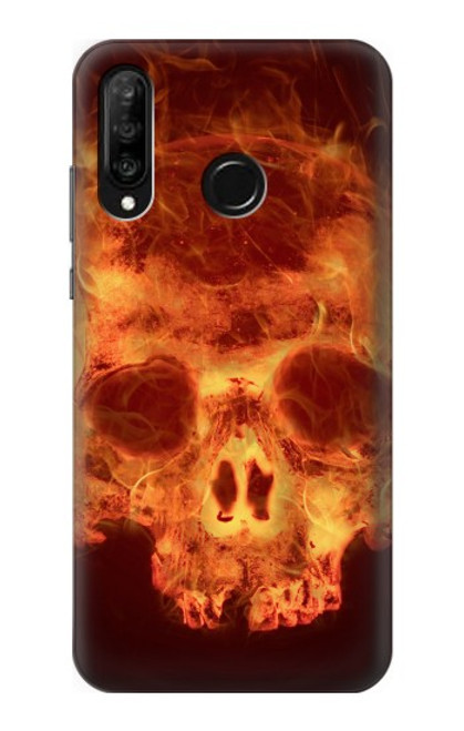 S3881 Fire Skull Case For Huawei P30 lite
