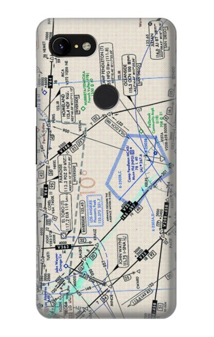 S3882 Flying Enroute Chart Case For Google Pixel 3 XL