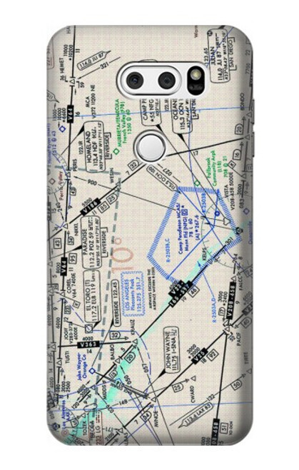S3882 Flying Enroute Chart Case For LG V30, LG V30 Plus, LG V30S ThinQ, LG V35, LG V35 ThinQ