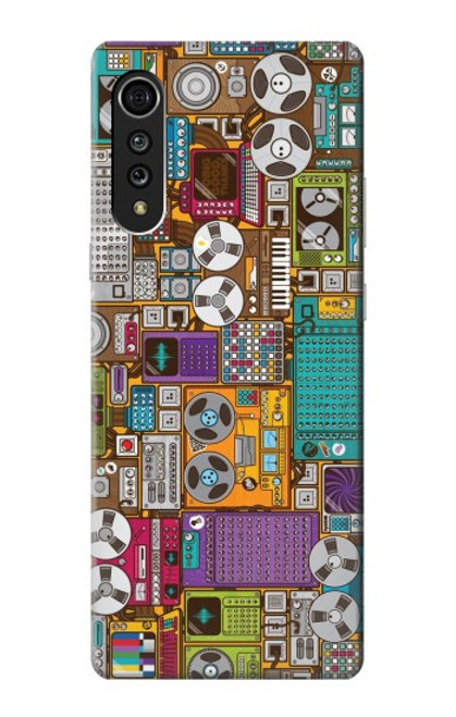 S3879 Retro Music Doodle Case For LG Velvet