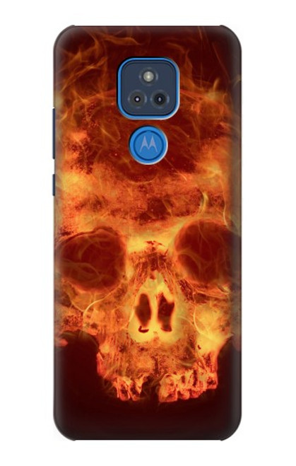 S3881 Fire Skull Case For Motorola Moto G Play (2021)