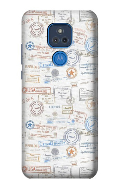 S3903 Travel Stamps Case For Motorola Moto G Play (2021)