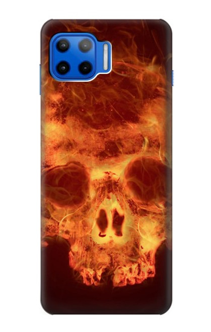 S3881 Fire Skull Case For Motorola Moto G 5G Plus
