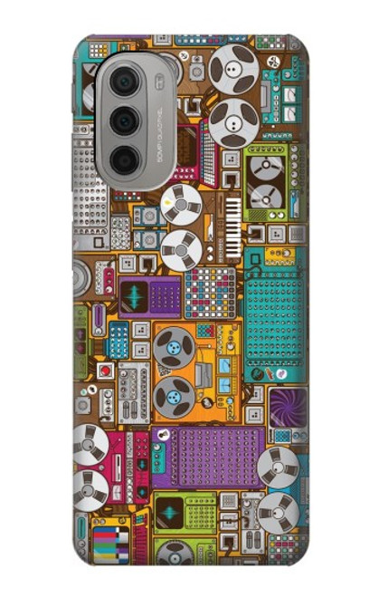 S3879 Retro Music Doodle Case For Motorola Moto G51 5G