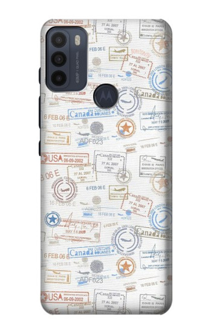 S3903 Travel Stamps Case For Motorola Moto G50