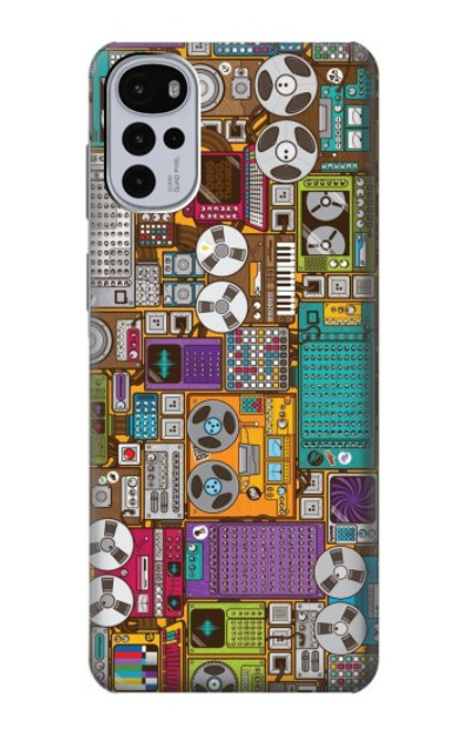 S3879 Retro Music Doodle Case For Motorola Moto G22