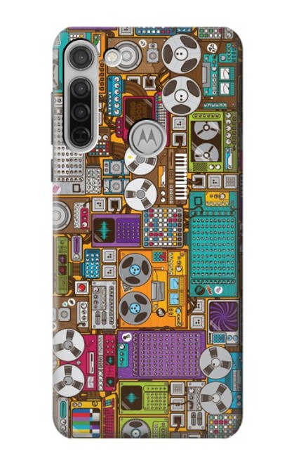 S3879 Retro Music Doodle Case For Motorola Moto G8