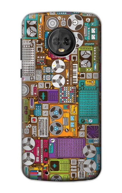 S3879 Retro Music Doodle Case For Motorola Moto G6