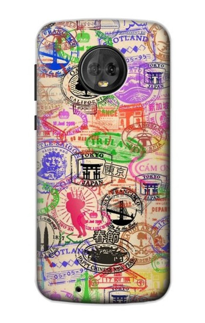 S3904 Travel Stamps Case For Motorola Moto G6