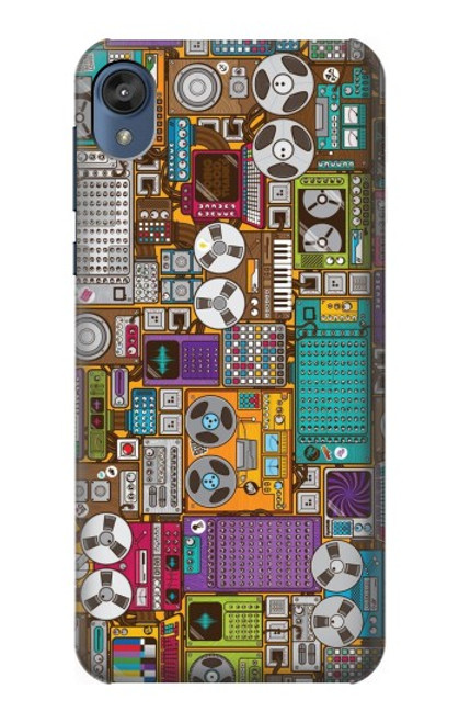S3879 Retro Music Doodle Case For Motorola Moto E6, Moto E (6th Gen)