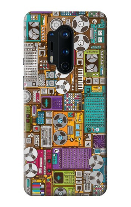 S3879 Retro Music Doodle Case For OnePlus 8 Pro
