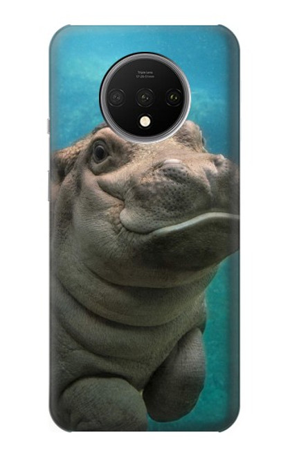 S3871 Cute Baby Hippo Hippopotamus Case For OnePlus 7T