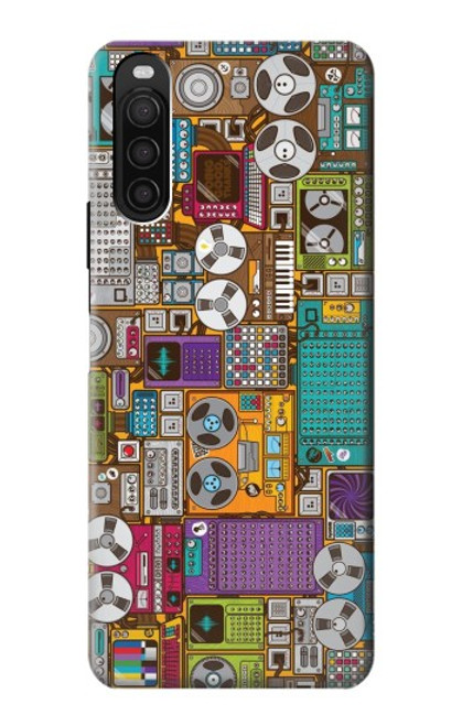 S3879 Retro Music Doodle Case For Sony Xperia 10 III