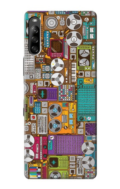 S3879 Retro Music Doodle Case For Sony Xperia L4