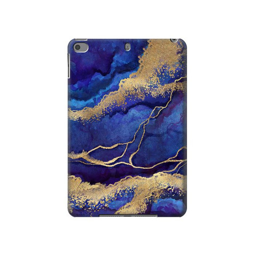 S3906 Navy Blue Purple Marble Hard Case For iPad mini 4, iPad mini 5, iPad mini 5 (2019)
