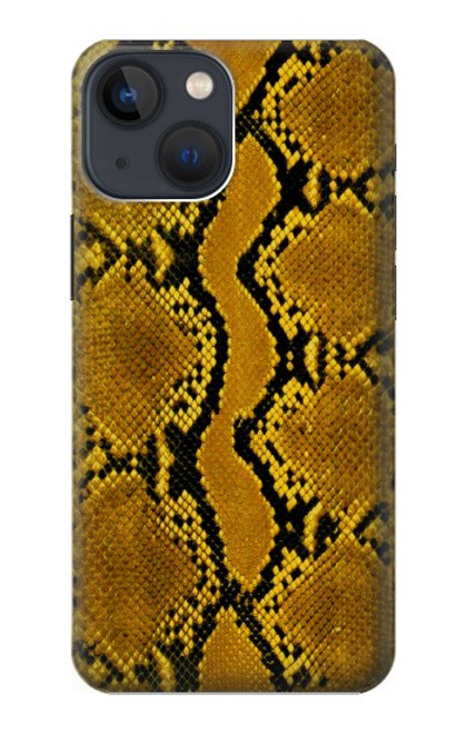 S3365 Yellow Python Skin Graphic Print Case For iPhone 14
