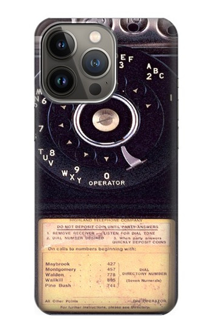 S0086 Payphone Vintage Case For iPhone 14 Pro