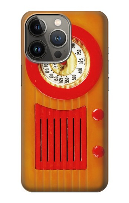 S2780 Vintage Orange Bakelite Radio Case For iPhone 14 Pro