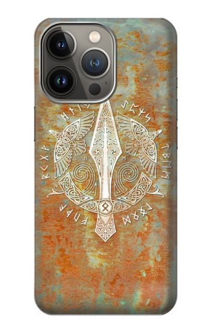 S3827 Gungnir Spear of Odin Norse Viking Symbol Case For iPhone 14 Pro