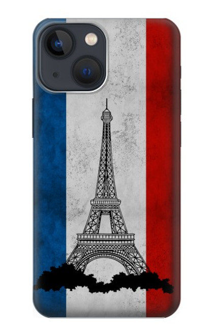 S2859 Vintage France Flag Eiffel Tower Case For iPhone 14 Plus