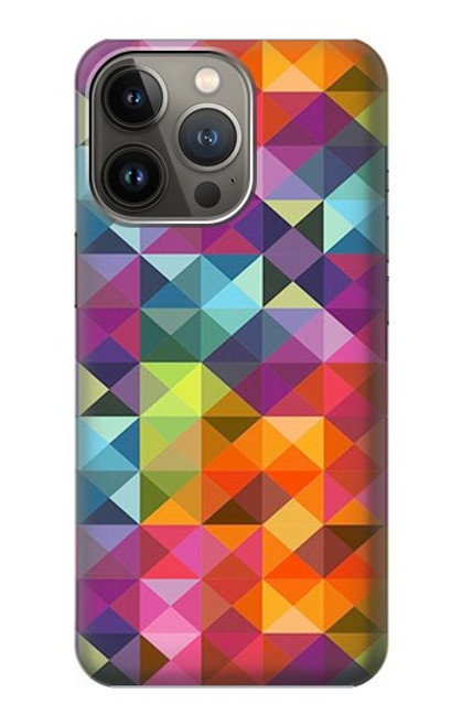 S3477 Abstract Diamond Pattern Case For iPhone 14 Pro Max