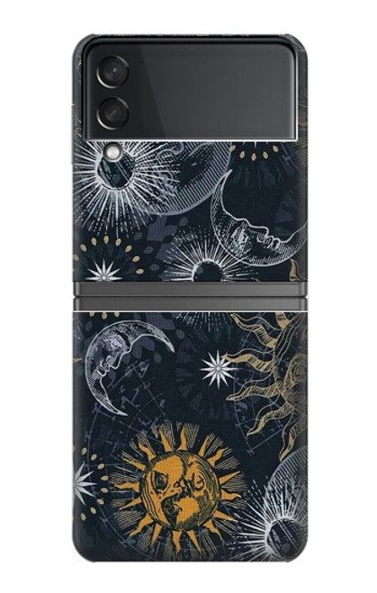 S3702 Moon and Sun Case For Samsung Galaxy Z Flip 4