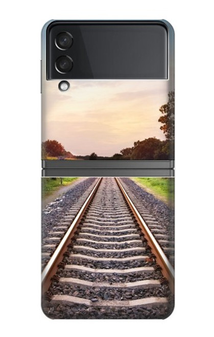 S3866 Railway Straight Train Track Case For Samsung Galaxy Z Flip 4