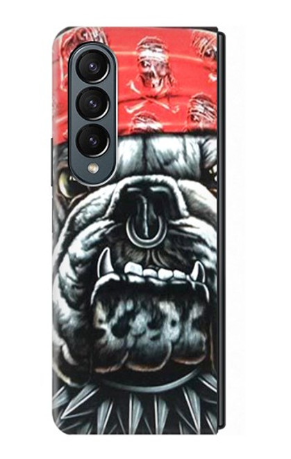 S0100 Bulldog American Football Case For Samsung Galaxy Z Fold 4