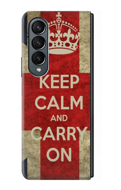 S0674 Keep Calm and Carry On Case For Samsung Galaxy Z Fold 4