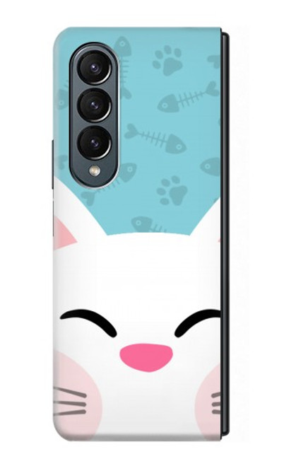 S3542 Cute Cat Cartoon Case For Samsung Galaxy Z Fold 4