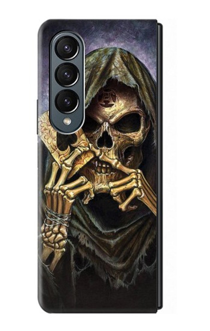 S3594 Grim Reaper Wins Poker Case For Samsung Galaxy Z Fold 4