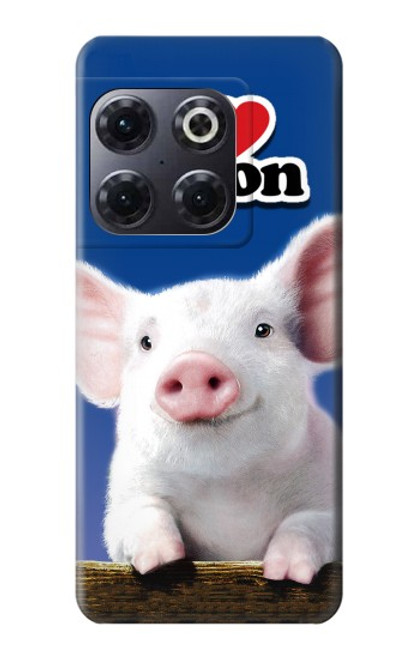 S0608 I Love Bacon Cute Baby Pig Case For OnePlus 10T