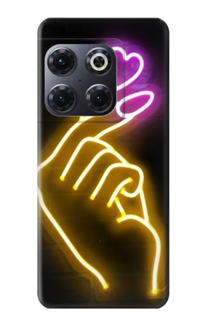 S3512 Cute Mini Heart Neon Graphic Case For OnePlus 10T