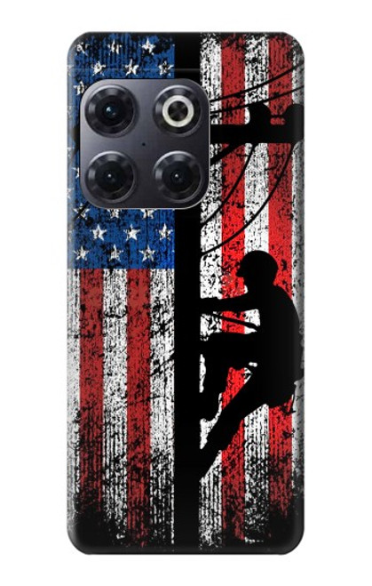 S3803 Electrician Lineman American Flag Case For OnePlus 10T