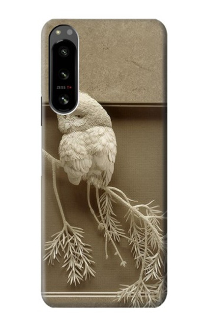 S1386 Paper Sculpture Owl Case For Sony Xperia 5 IV