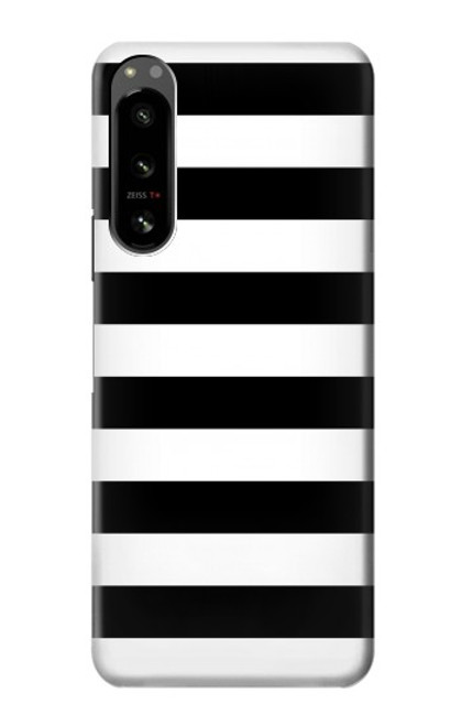 S1596 Black and White Striped Case For Sony Xperia 5 IV