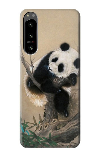 S2210 Panda Fluffy Art Painting Case For Sony Xperia 5 IV