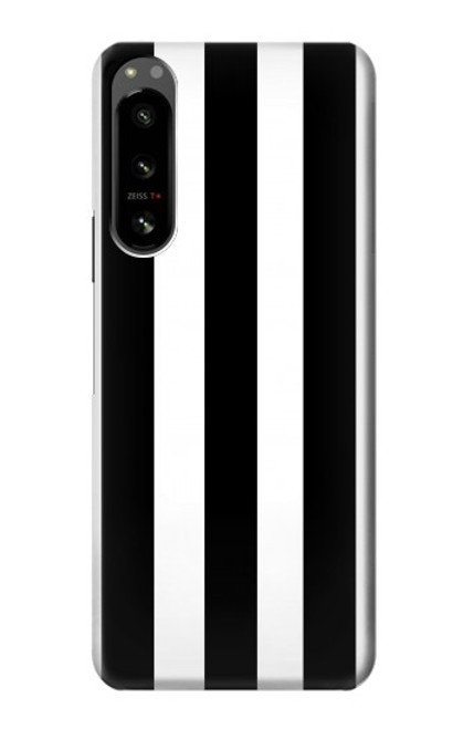 S2297 Black and White Vertical Stripes Case For Sony Xperia 5 IV