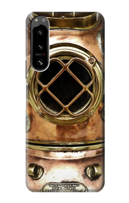 S2412 Vintage Deep Sea Diving Helmet Case For Sony Xperia 5 IV