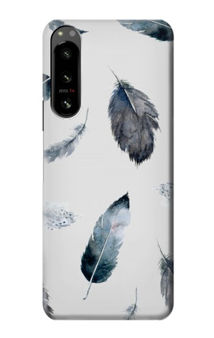 S3085 Feather Paint Pattern Case For Sony Xperia 5 IV