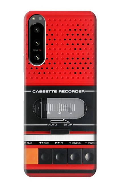 S3204 Red Cassette Recorder Graphic Case For Sony Xperia 5 IV