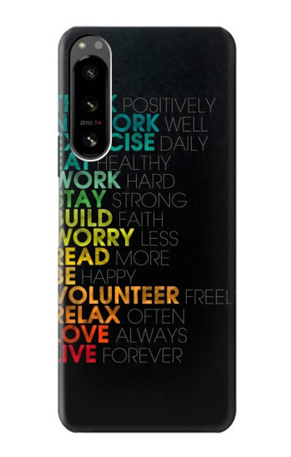 S3523 Think Positive Words Quotes Case For Sony Xperia 5 IV